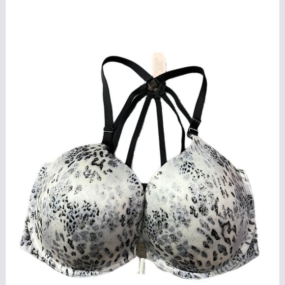 Victorias Secret Very Sexy Push Up Strappy Padded front close bra animal print - Picture 3 of 4